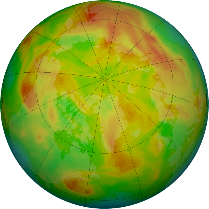 Arctic ozone map for 12 May 1986